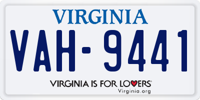 VA license plate VAH9441