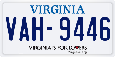 VA license plate VAH9446