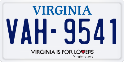 VA license plate VAH9541