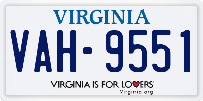 VA license plate VAH9551