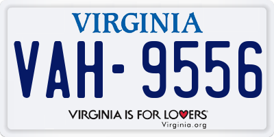 VA license plate VAH9556