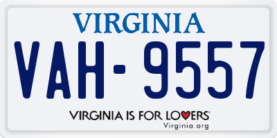 VA license plate VAH9557