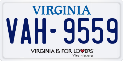 VA license plate VAH9559