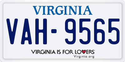 VA license plate VAH9565