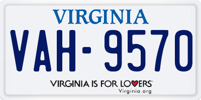 VA license plate VAH9570