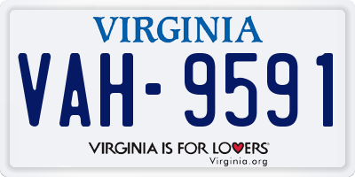 VA license plate VAH9591