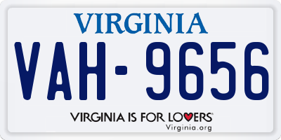 VA license plate VAH9656