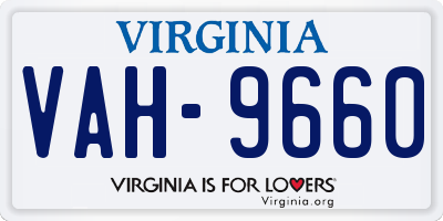 VA license plate VAH9660