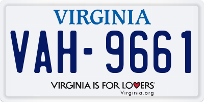VA license plate VAH9661
