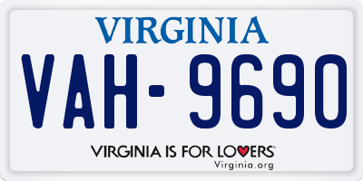 VA license plate VAH9690