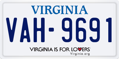 VA license plate VAH9691