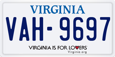 VA license plate VAH9697