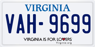 VA license plate VAH9699