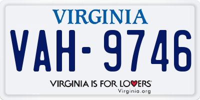 VA license plate VAH9746