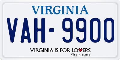 VA license plate VAH9900