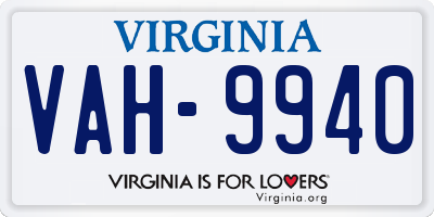 VA license plate VAH9940