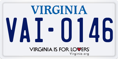 VA license plate VAI0146