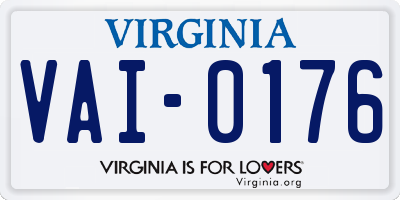 VA license plate VAI0176