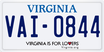 VA license plate VAI0844
