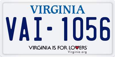 VA license plate VAI1056