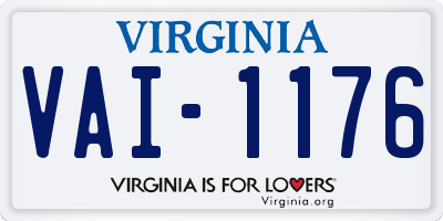 VA license plate VAI1176