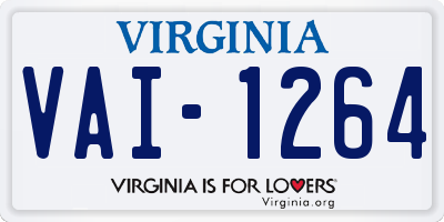 VA license plate VAI1264