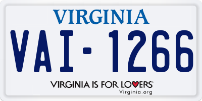 VA license plate VAI1266