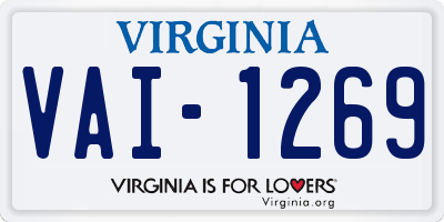 VA license plate VAI1269