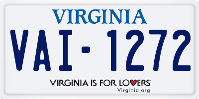 VA license plate VAI1272