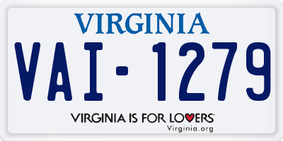 VA license plate VAI1279