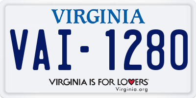 VA license plate VAI1280
