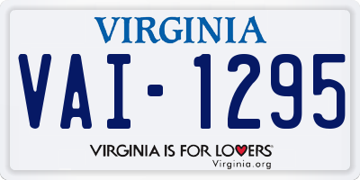 VA license plate VAI1295