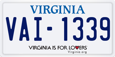 VA license plate VAI1339