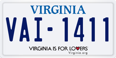 VA license plate VAI1411