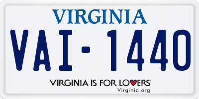 VA license plate VAI1440