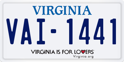 VA license plate VAI1441