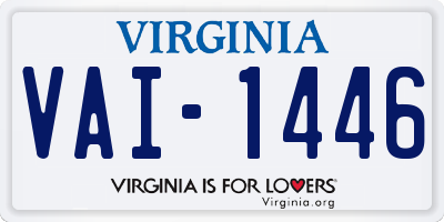 VA license plate VAI1446