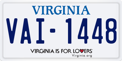 VA license plate VAI1448
