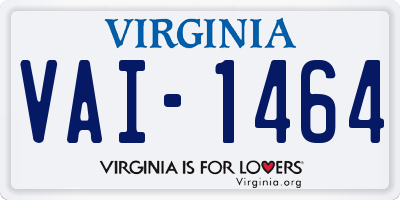 VA license plate VAI1464