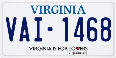 VA license plate VAI1468
