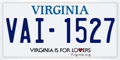 VA license plate VAI1527