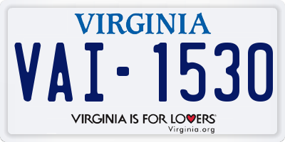 VA license plate VAI1530