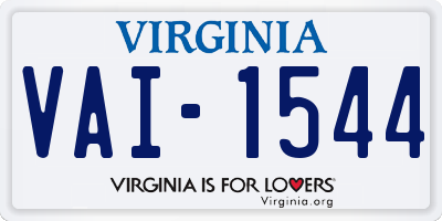 VA license plate VAI1544