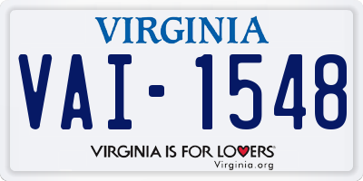 VA license plate VAI1548