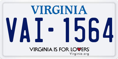VA license plate VAI1564