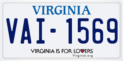 VA license plate VAI1569
