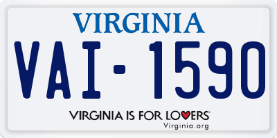 VA license plate VAI1590