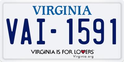 VA license plate VAI1591