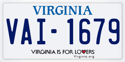 VA license plate VAI1679