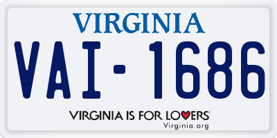 VA license plate VAI1686